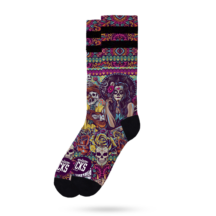 AMERICAN SOCKS Signature Dia De Los Muertos Kaltses - Mid High